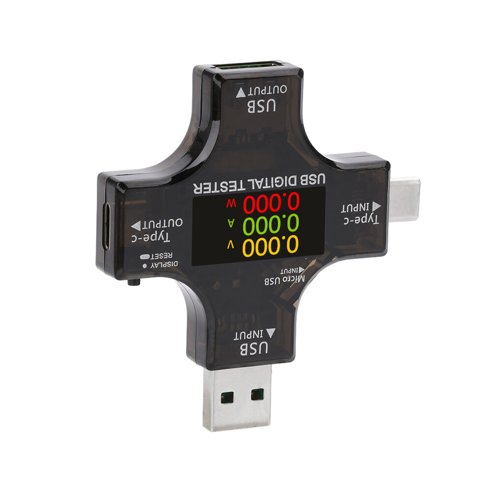 Type-C USB Digital Power Meter Tester Multimeter Current Voltage Test Bluetooth