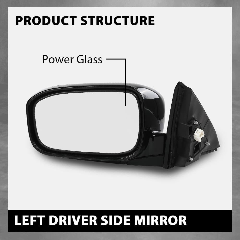 Left Driver Side Power Mirror Honda Accord Sedan 03-07 3-Pin 76250SDAA13ZA