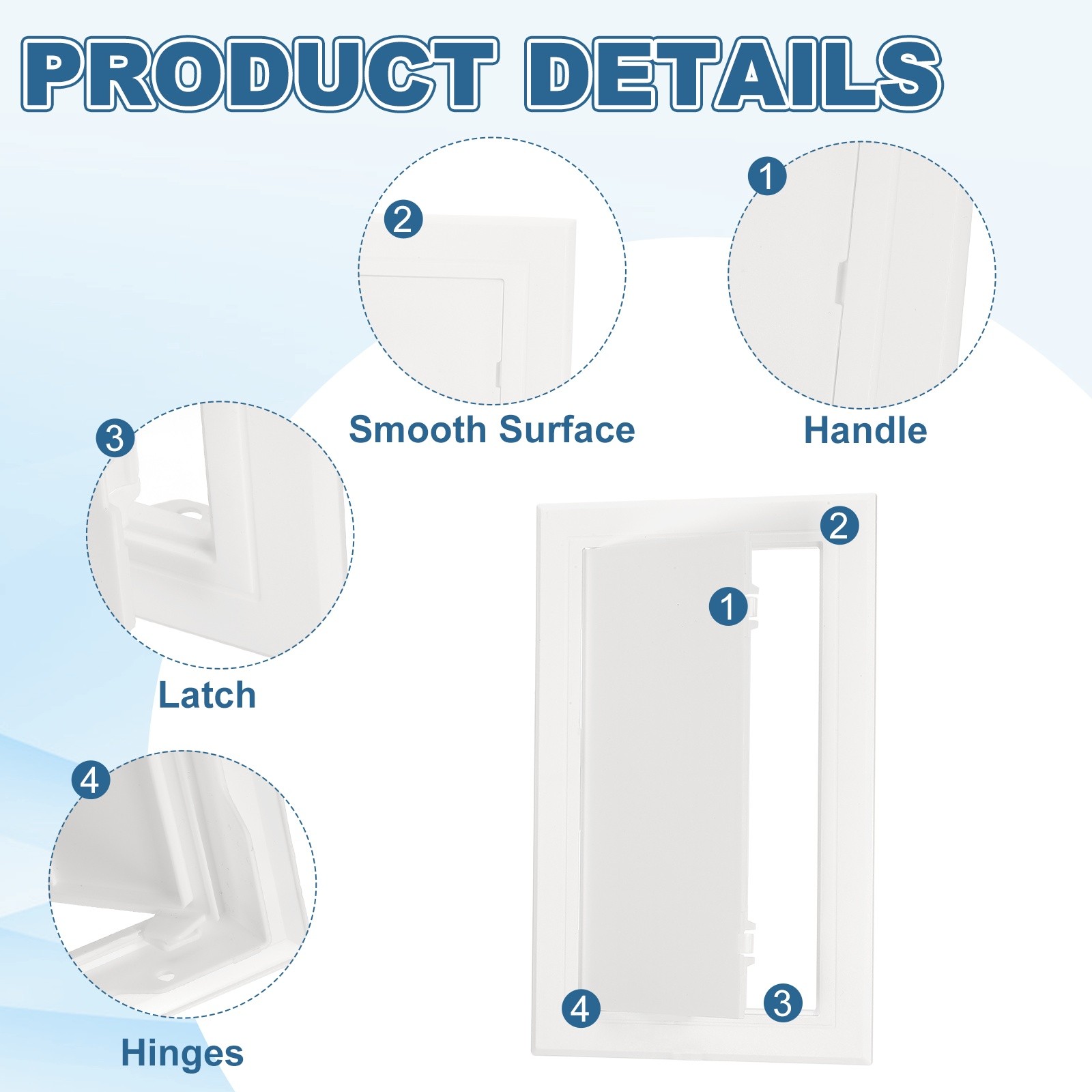 Access Panel for Drywall 9.65×5.71 Inch 1 Set Access Door with Tape White