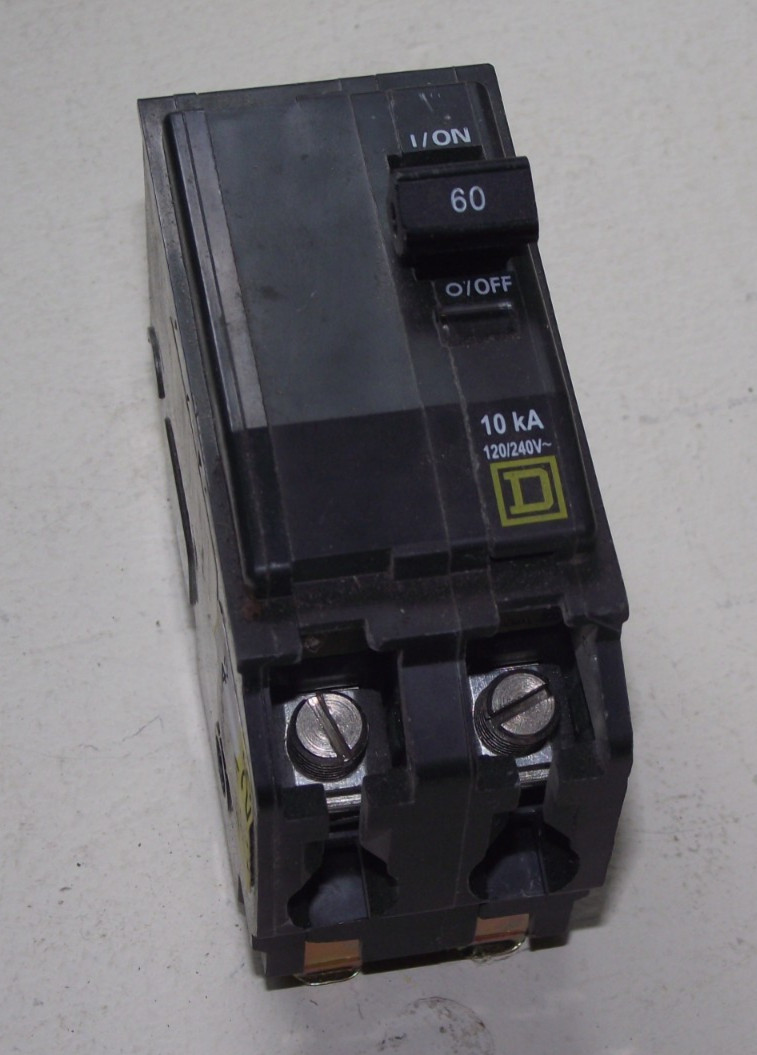 Square D QO260 60 Amp 2-Pole Circuit Breaker 120/240V 10kA Used QO Series