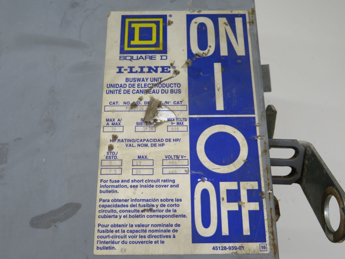 SQUARE D PQ3603G FUSIBLE PLUG-IN UNIT T256473