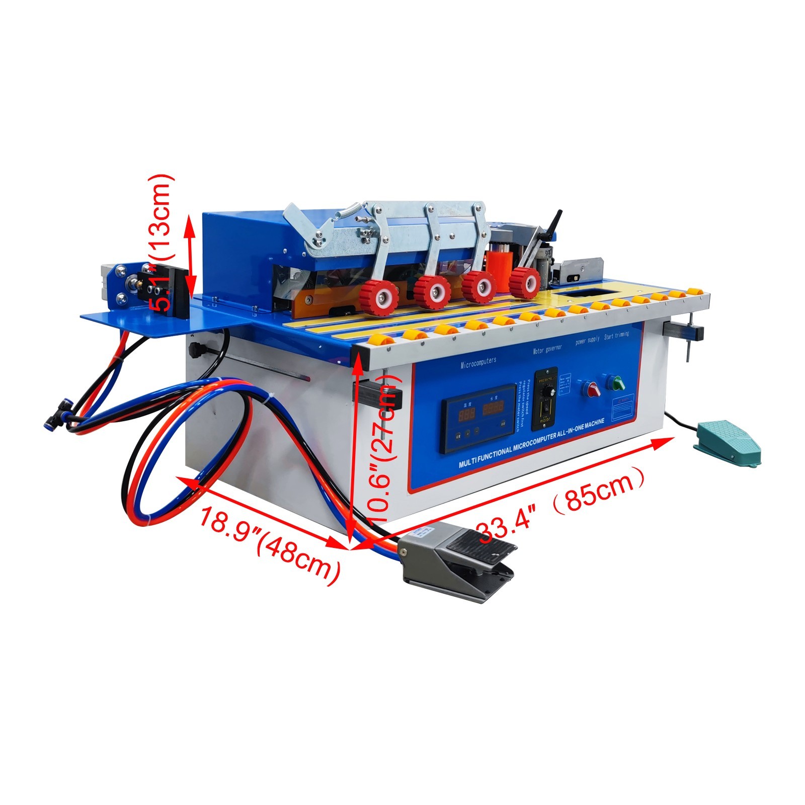 Integrated Edge Trimming Banding Machine for Straight And Curved Edges 0-6m/min