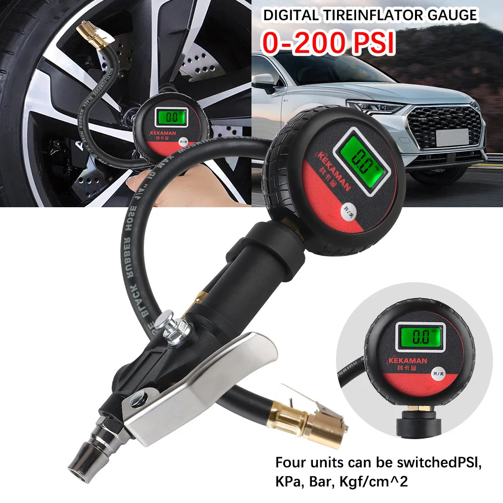 For Car Truck Vehicle Motorcycle Auto Tire Pressure Gauge LCD Digital Tyre Teste