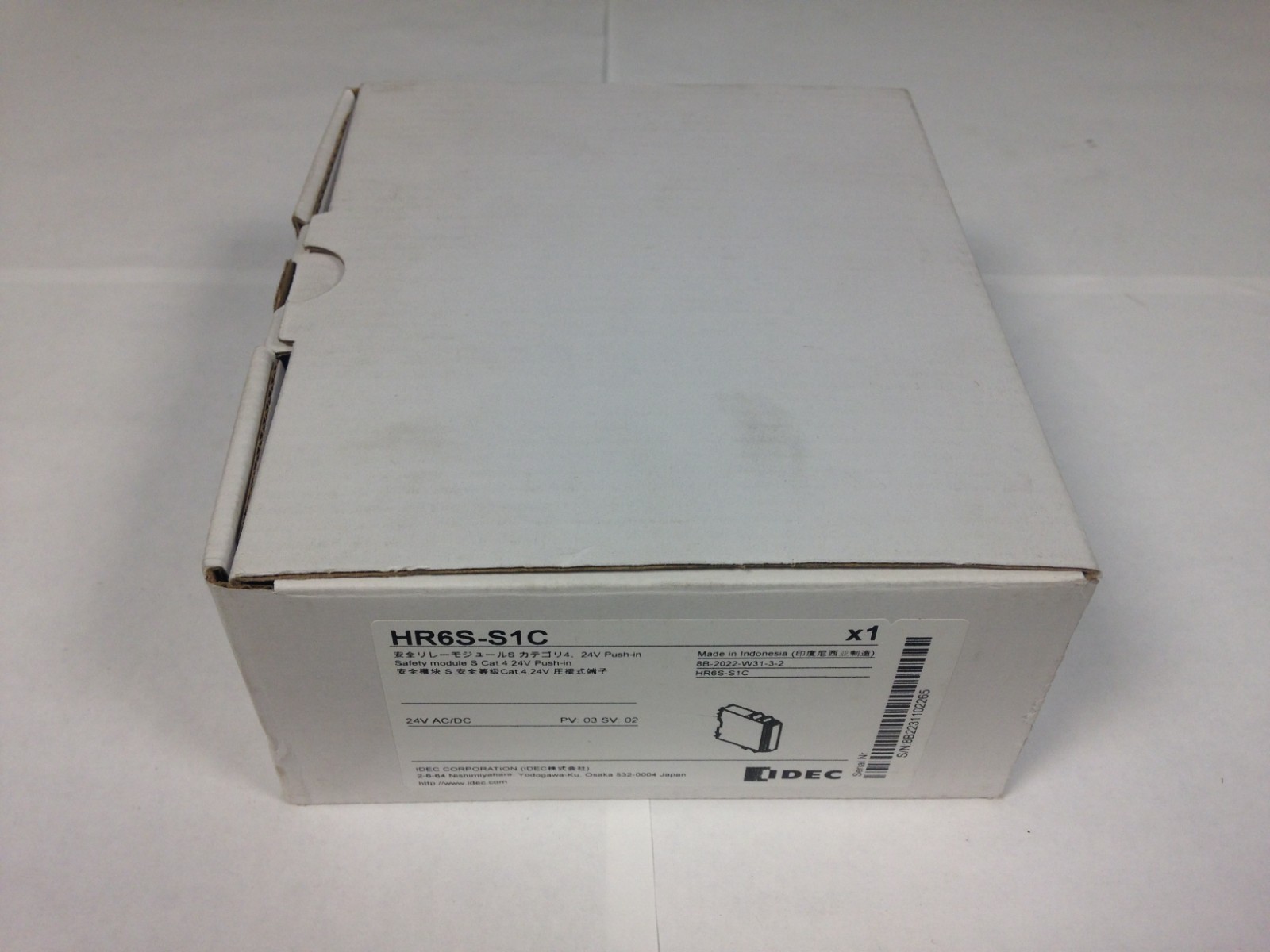 IDEC HR6S-S1C S Cat 4 24VDC 2 Input Safety Controller 10 BRAND NEW