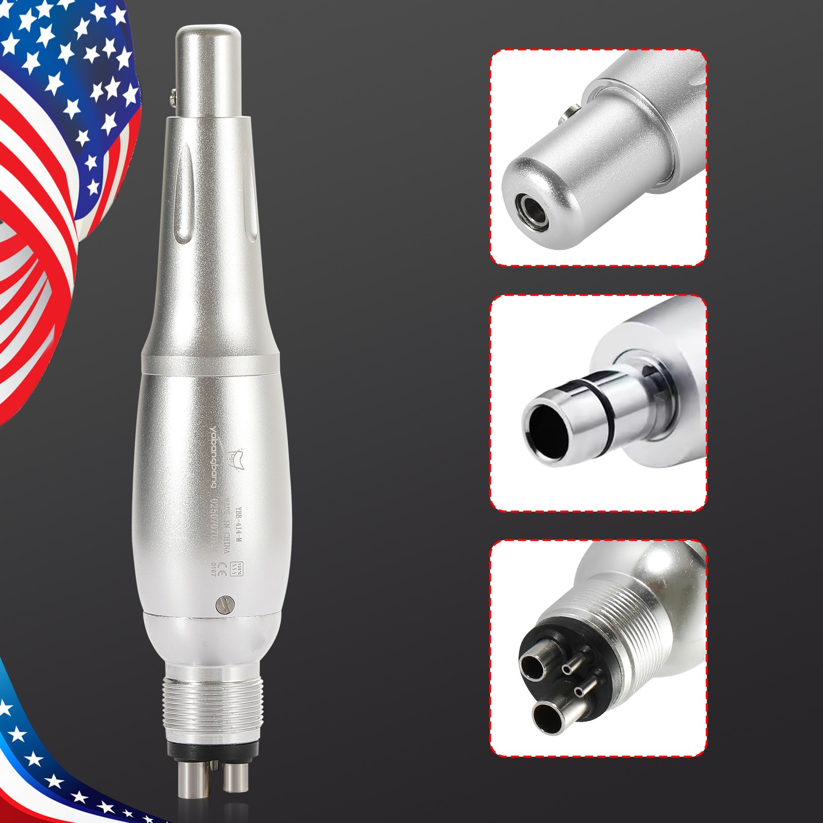 Dental 360° Swivel Hygiene Prophy Handpiece Air Motor 4:1 Cone 4 Holes 4000 rpm