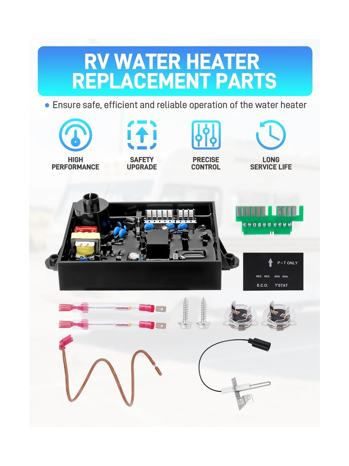 3 in 1 RV Water Heater Parts with 91365 Water Heater Control Circuit Board, 9…