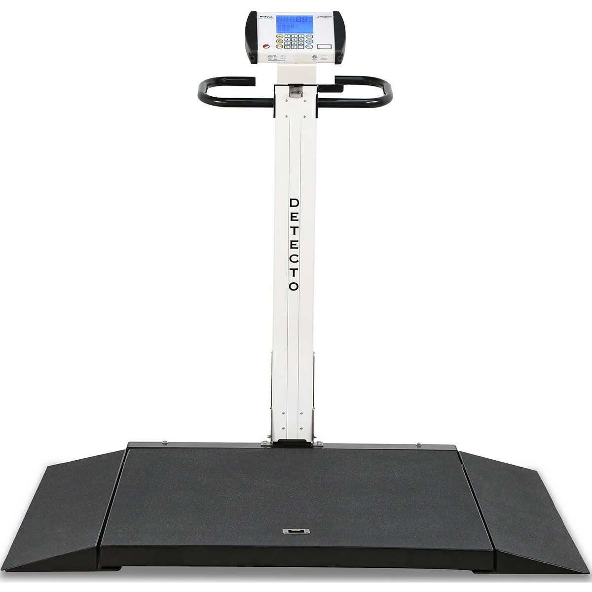 Detecto 6550 Portable Wheelchair Scale 1,000lb x 0.2lb BMI RS232 Wifi AC Adapter