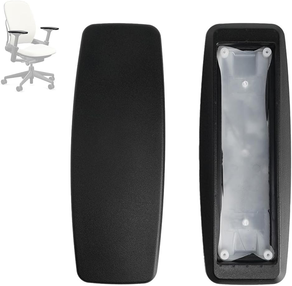 New Replacement Arm Pads Caps for Steelcase Leap V2, Amia Office Chair Black (2p