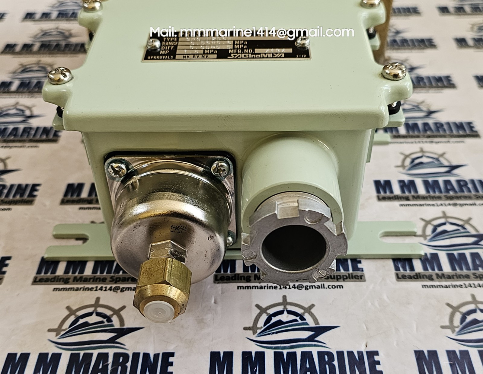 SAGINOMIYA SPS-H206W, PRESSURE SWITCH, -0.06~0.6MPa, 0.05~0.5MPa, MP: 1.5MPa