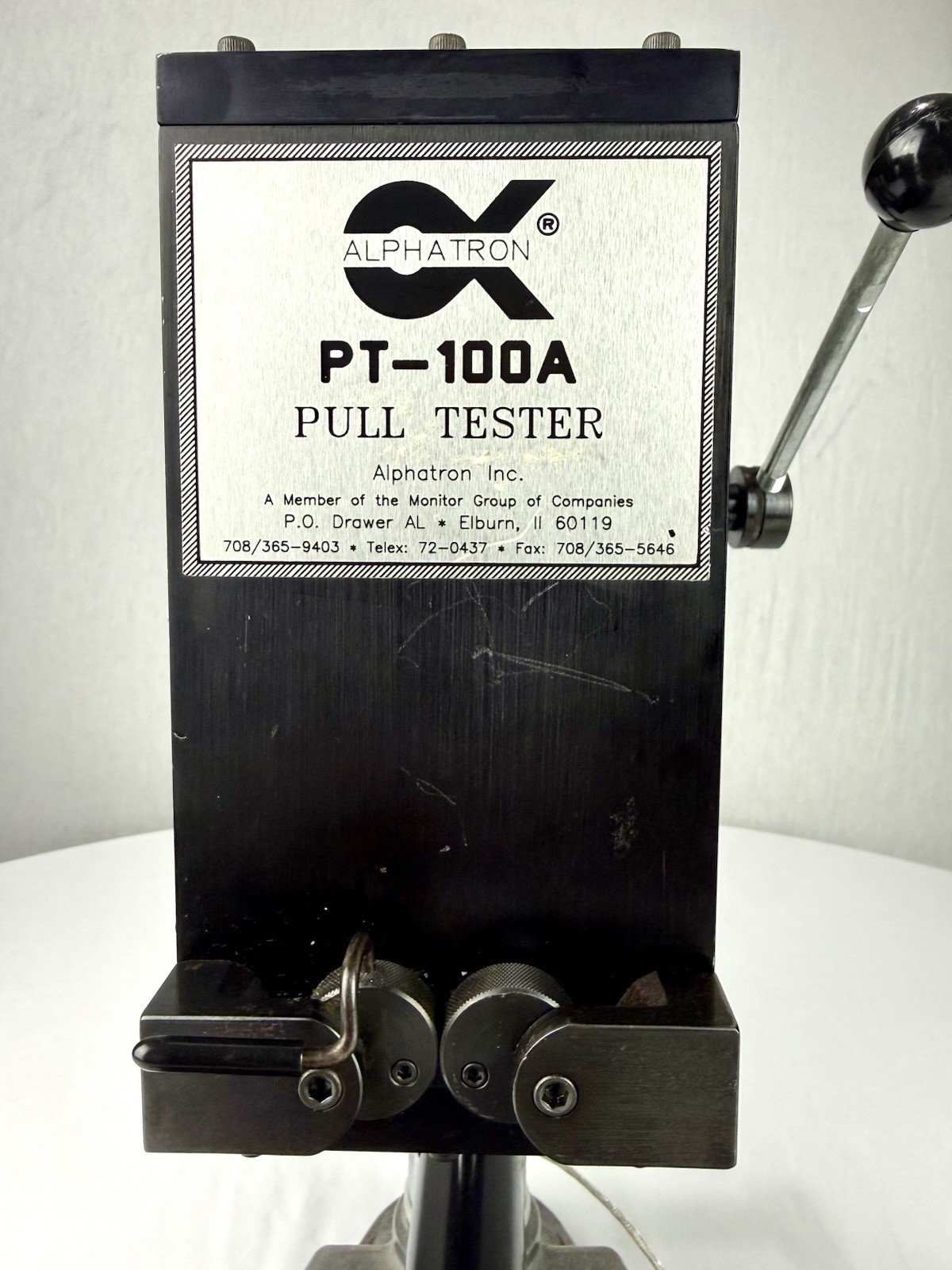 DMC Alphatron PT-100A Wire Crimp Terminal Pull Tester 150 lb Tensile Scale Test⁠