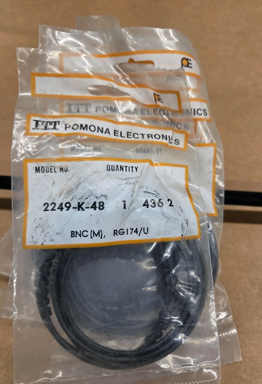 ITT POMONA ELECTRONICS 2249-K-48 – BNC(M), RG174/U