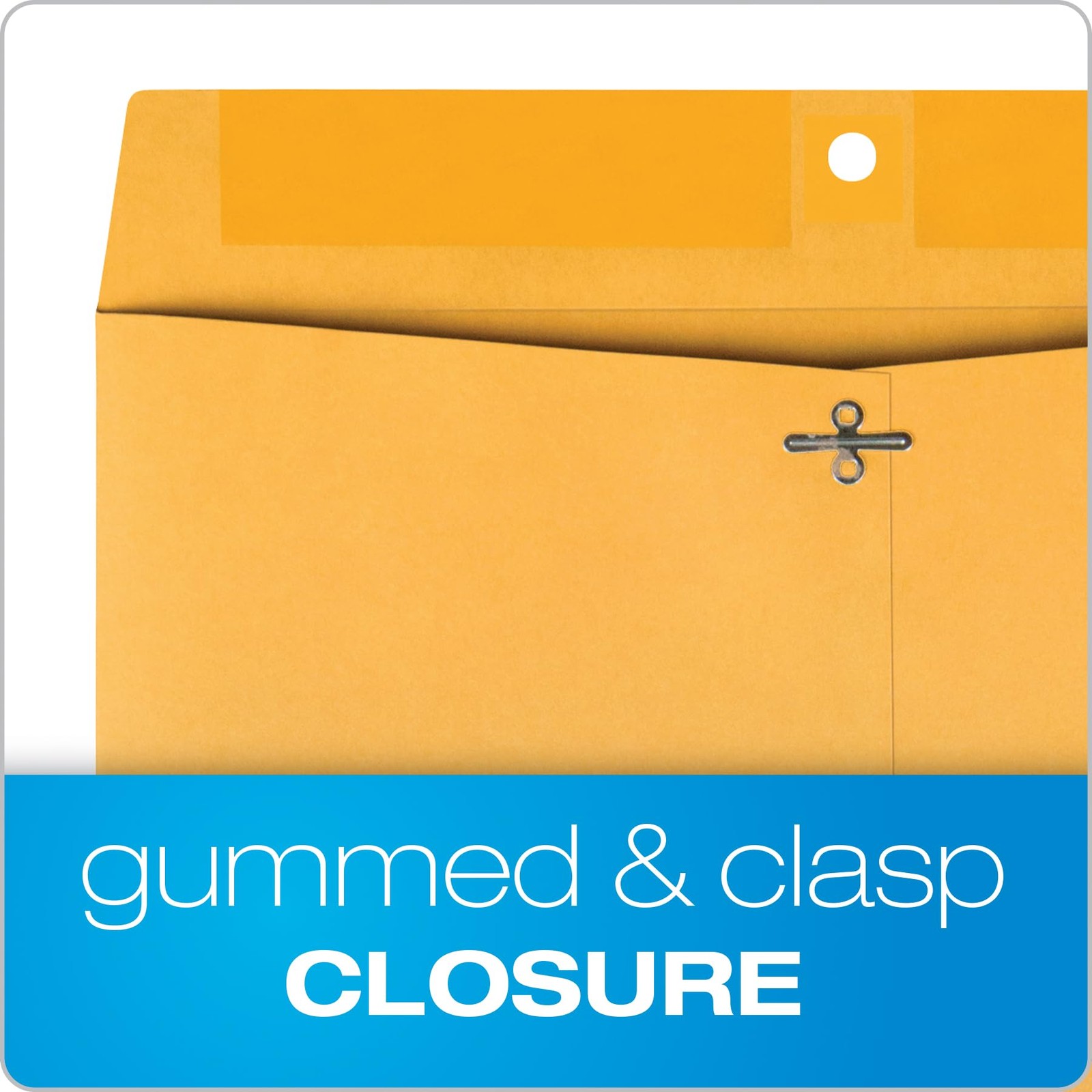 Quality Park 12 x 15-1/2 Clasp Envelopes, and Gummed 12 x 15.5, Kraft