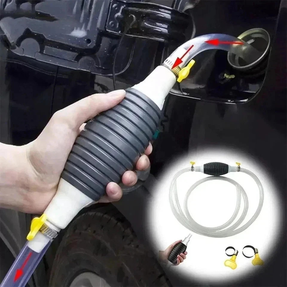 Siphon Hand Pump Portable Manual Car Fuel Transfer Pump for Gas Gasoline Petrol