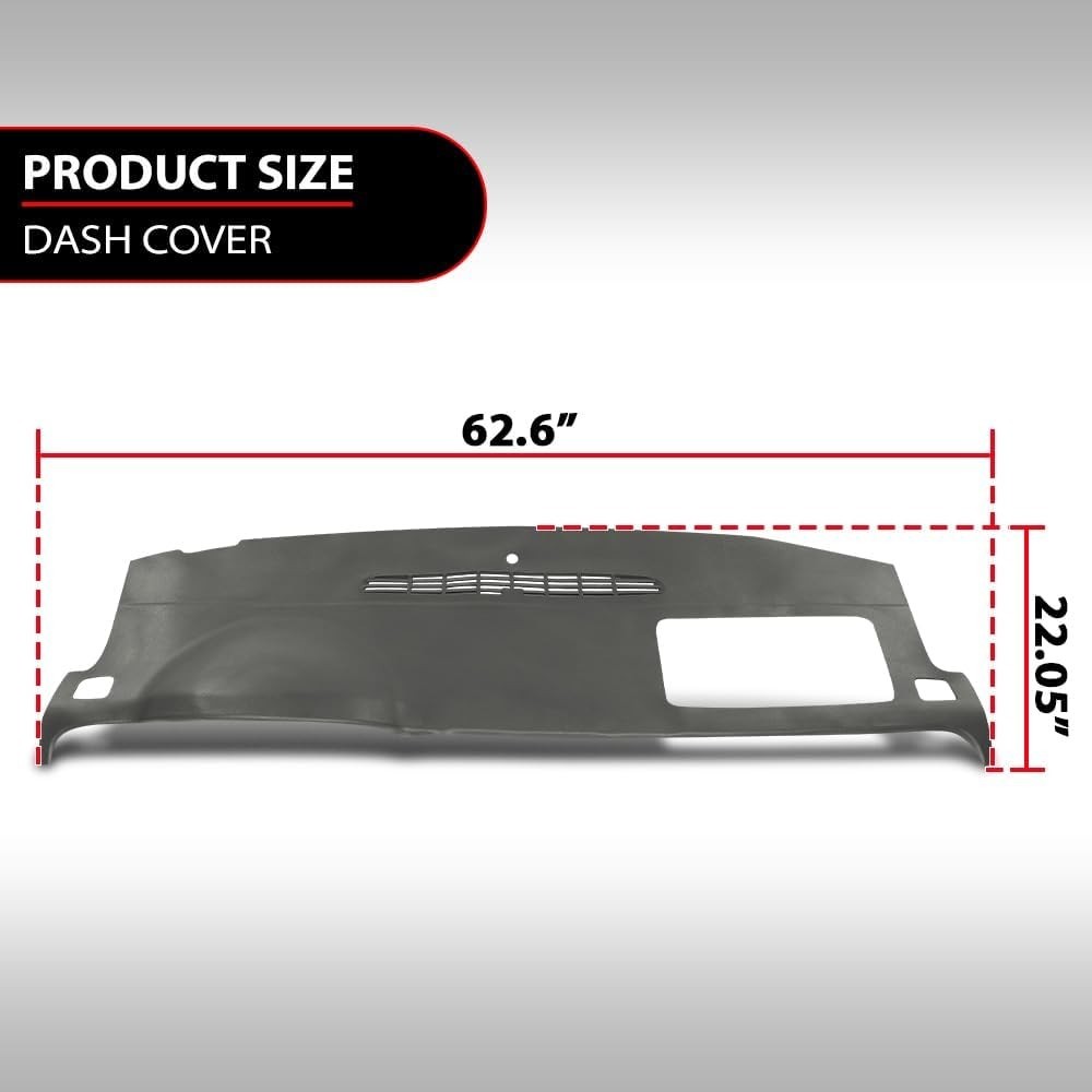 TPE Dash Cover for Silverado Sierra Avalanche Yukon 2007-2014 Gray