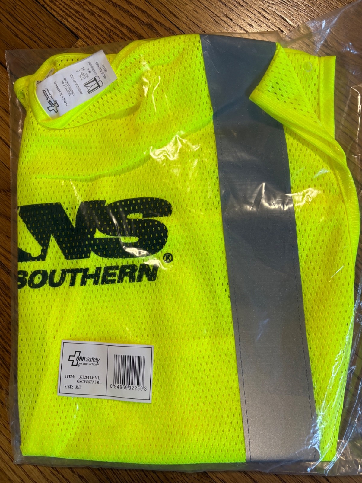 New Norfolk Southern Orr Safety Reflective Vest 5-Point Breakaway Size M/L
