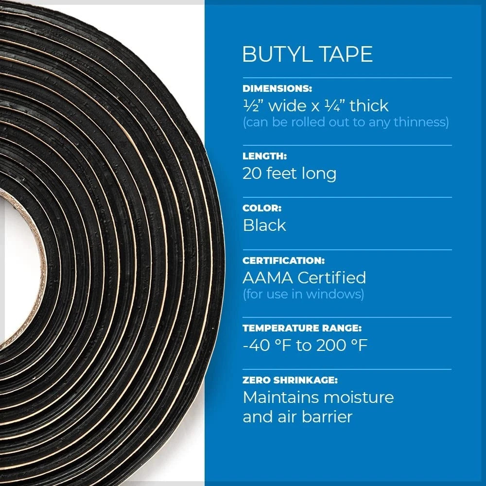 Butyl Tape Damplifier Black Waterproof Adhesive Sealant for Automotive and Home