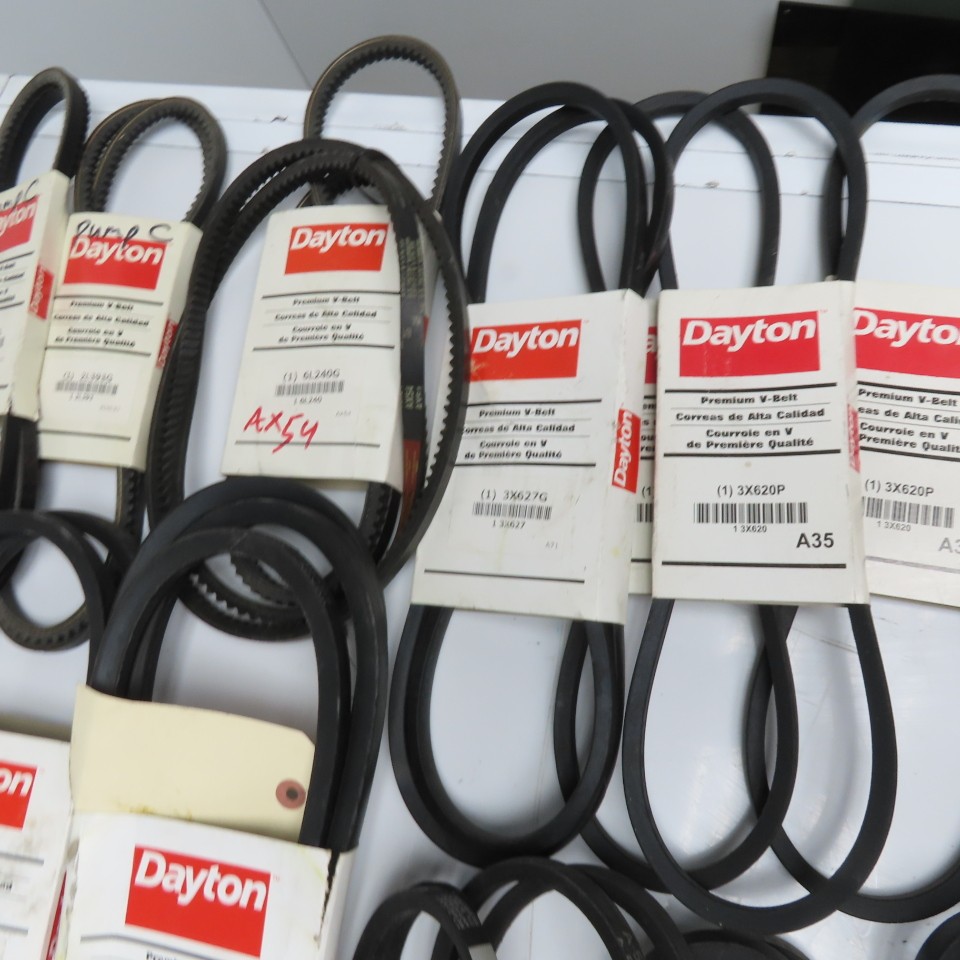 Dayton Huge Variety New V-Belts A, B, AX 3VX Section Restock Resell Lot Of 40