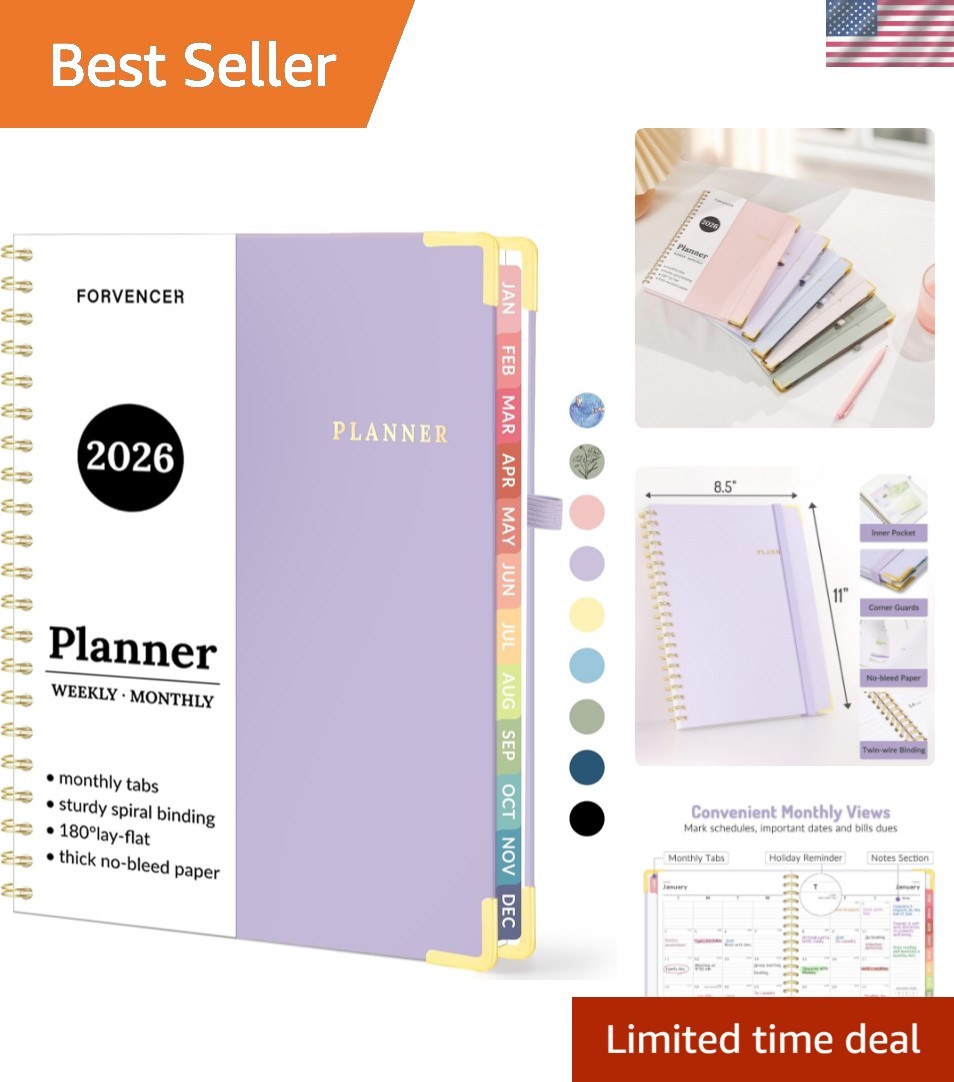 2026 Planner, Calendar Planner Weekly and Monthly, Jan 2026-Dec 2026, 8.5″ X …