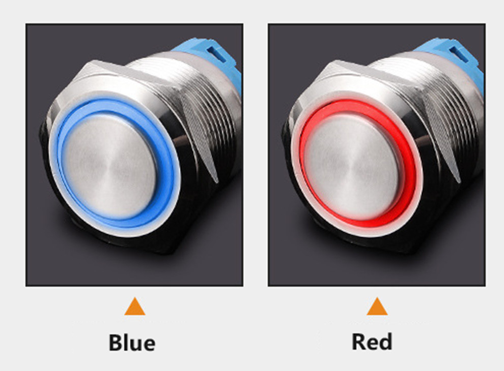 19mm 12V LED ON OFF Push Button Power Switch Latching/Momentary with Wire Socket