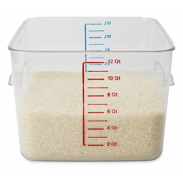 Rubbermaid Commercial Fg631200clr Square Storage Container,12 Qt,Clear