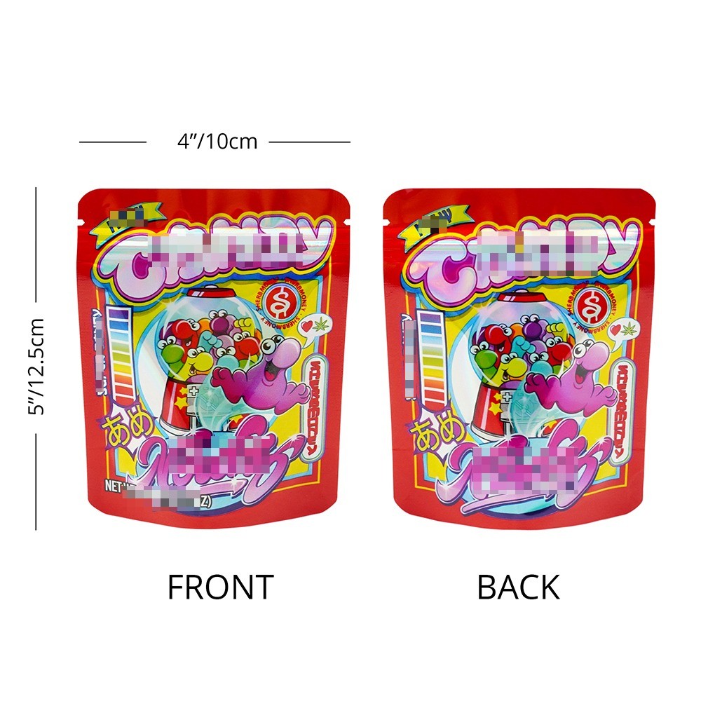 3.5g Smell Proof Resealable Mylar Bags Zip Seal Food Storage Mixed Bags 100pcs
