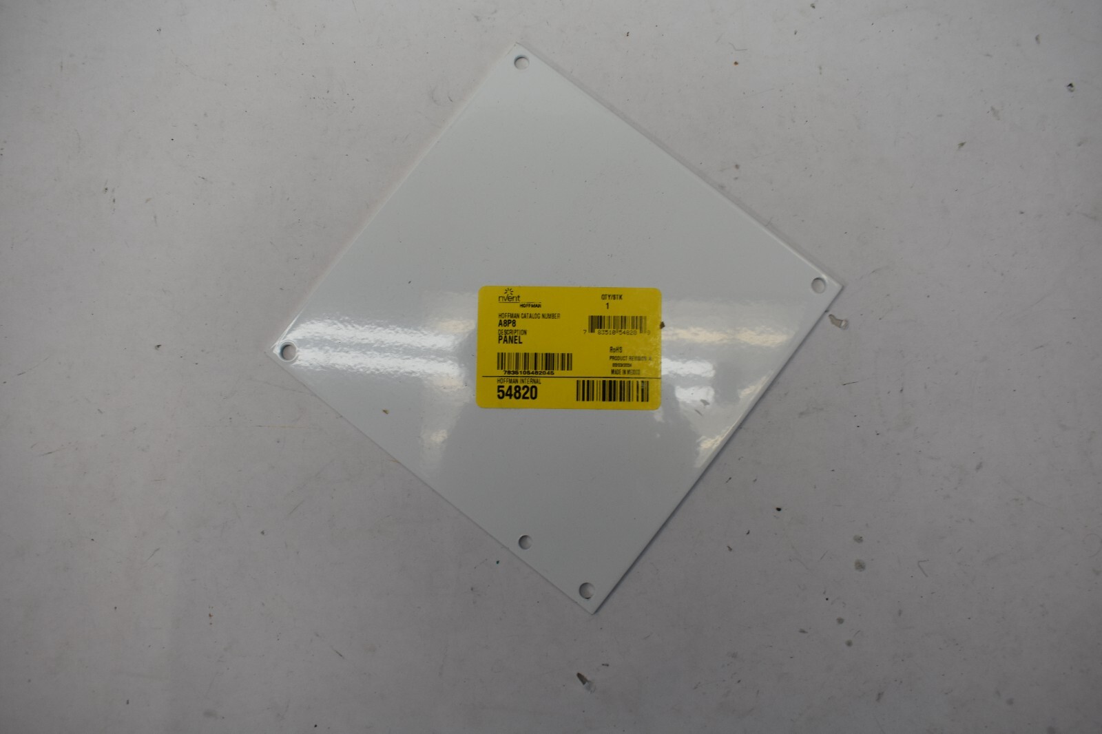 Lot of 4 nVent Hoffman Interior Panel Cover 8″ x 8″ White For Junction Box A8P8