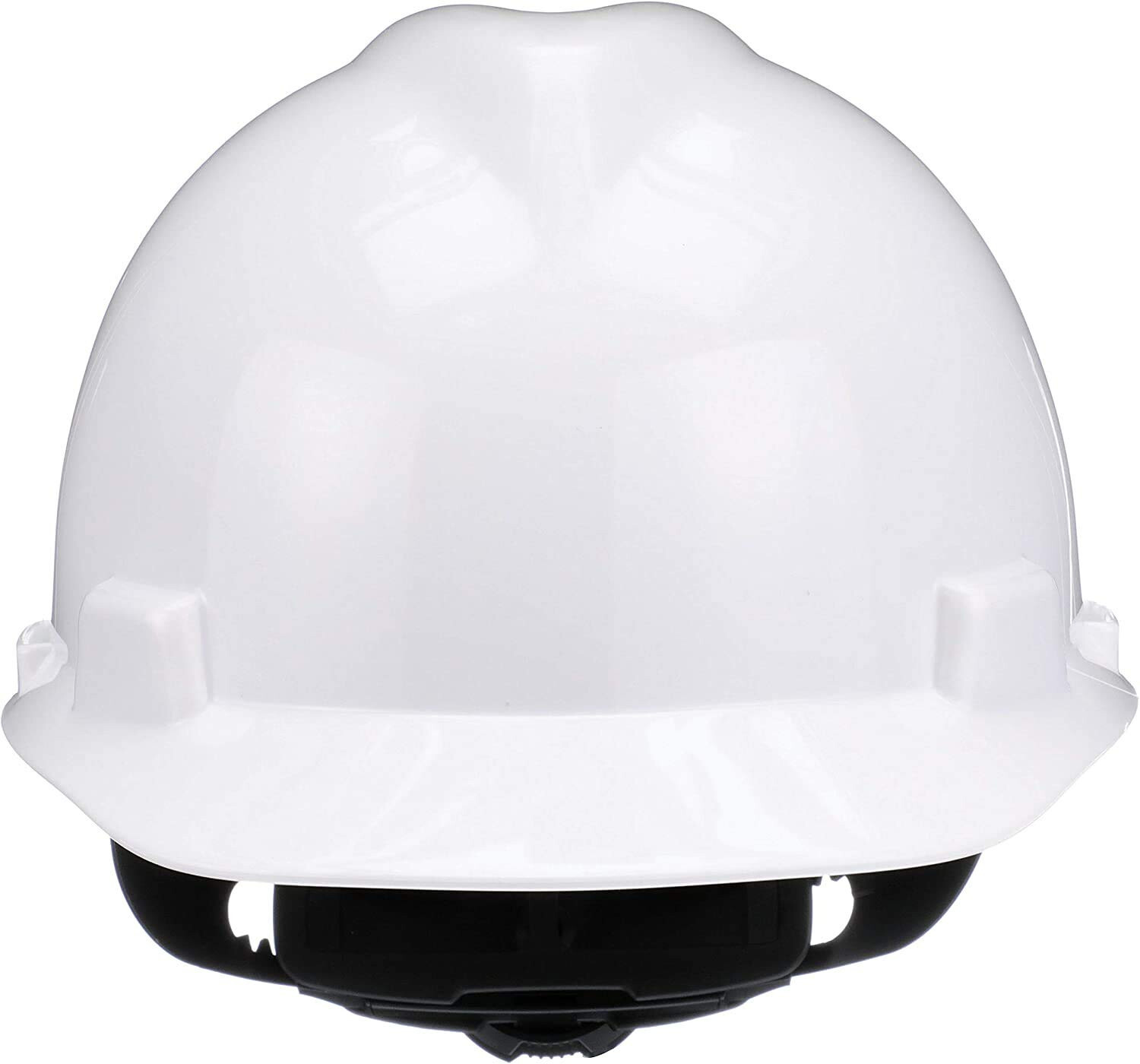MSA WHITE V Gard ANSI OSHA Construction Safety HARD HAT 4 PT Ratchet Suspension