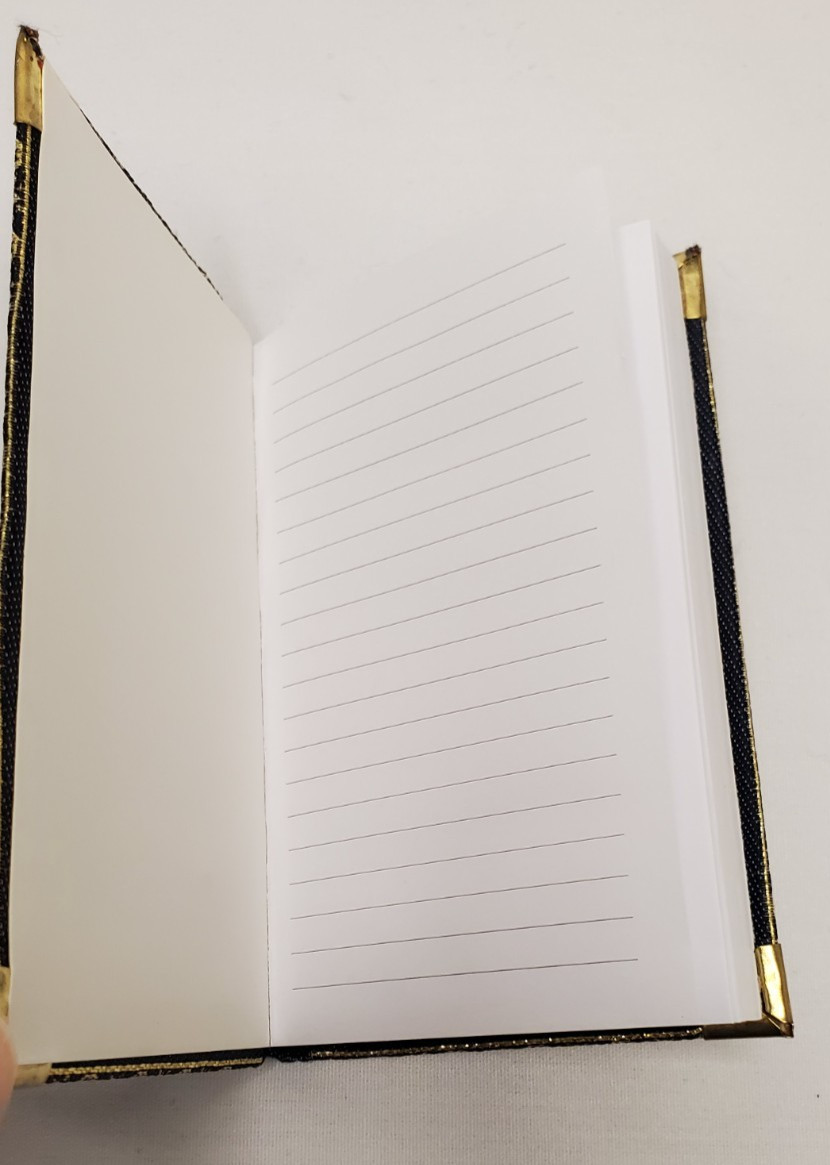 Small Cloth Journal / Notebook Made in Israel, Israeli Emblem Menorah, Jerusalem
