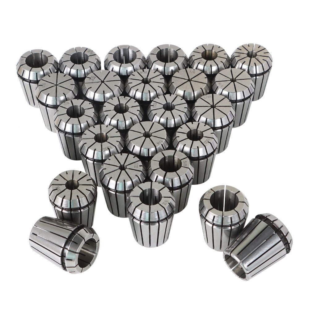 25 Pcs Collet Set ER32 Collet Chuck 1/16″ – 3/4″ Holder Spring Collet Set