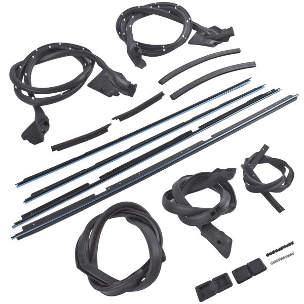 17Pcs Rubber Door Tailgate Weatherstripping Seal Kit for Chevrolet GMC 1978-1987