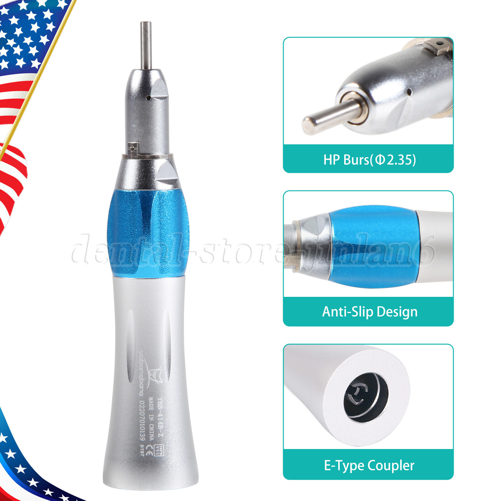 Dental Straight Nose Cone Handpiece Slow Low Speed External Spray