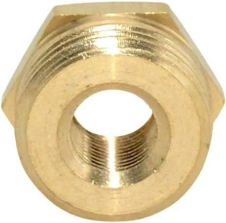 2pcs 1/8″ NPT Male To 1/2″ NPT Female Brass Reducer Thread Hex Bushing Brass Thr
