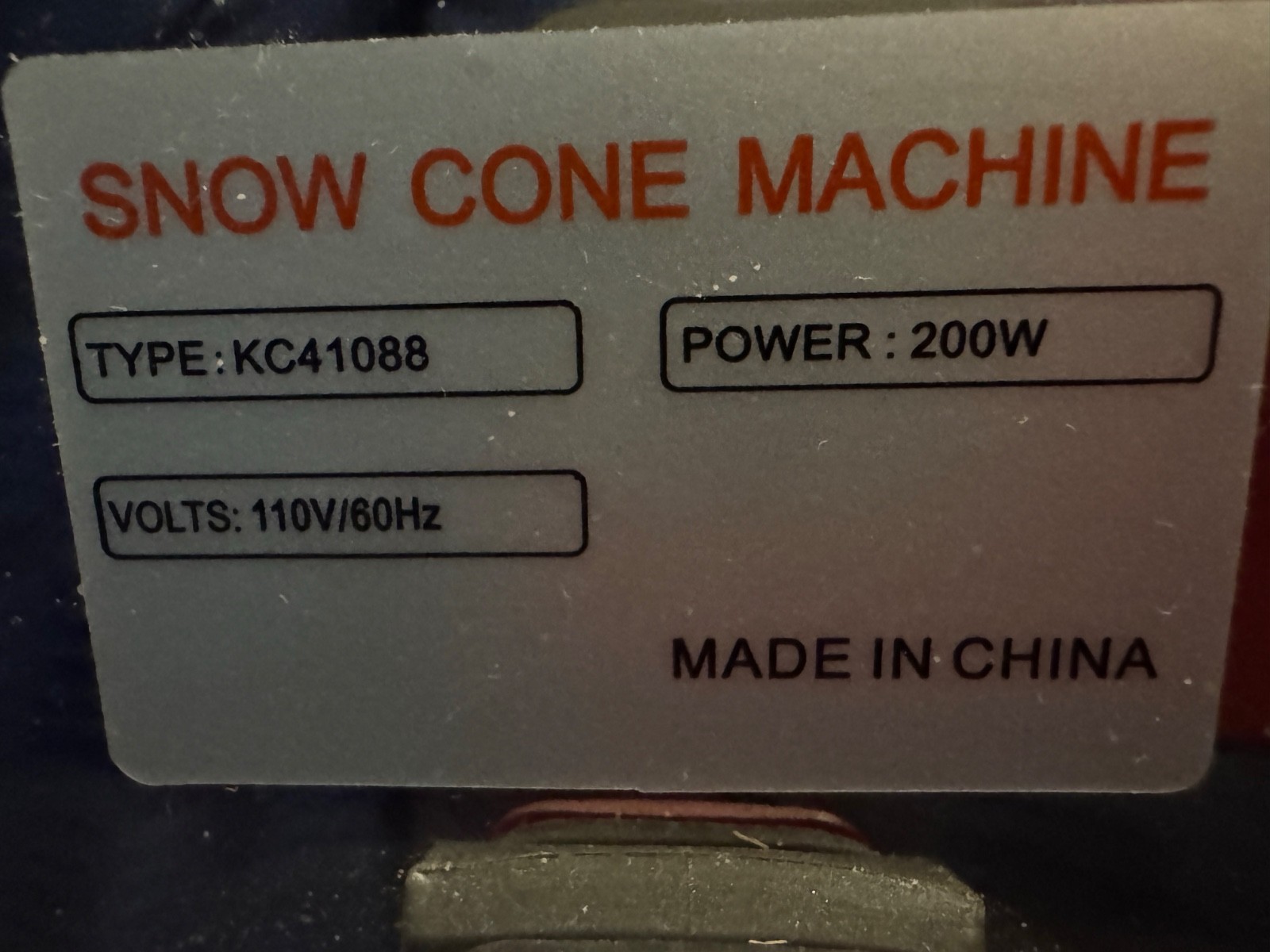 Commercial Snow Cone Machine Electric Ice Crusher Maker Ice Shaver KC41088 200W