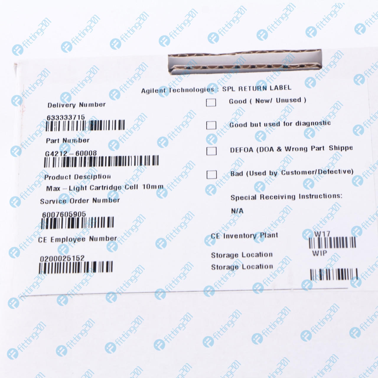 1PIECE NEW AGILENT LIQUID CHROMATOGRAPHY FLOW CELL G4212-60008