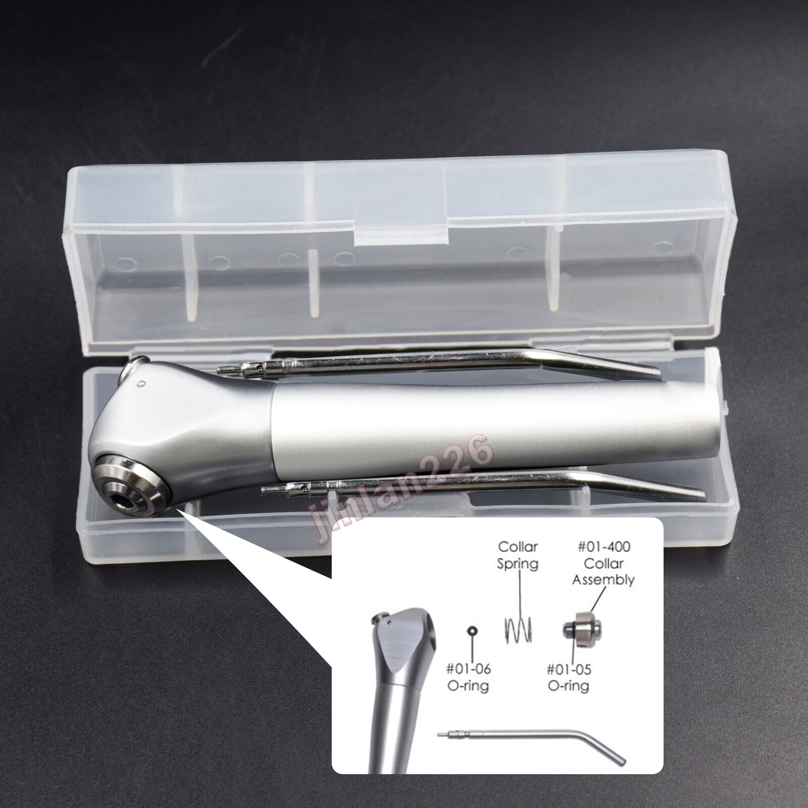 Dental 3 Way Air Water Spray Triple Syringe Handpiece w/ 2 Nozzles Tips Tubes US