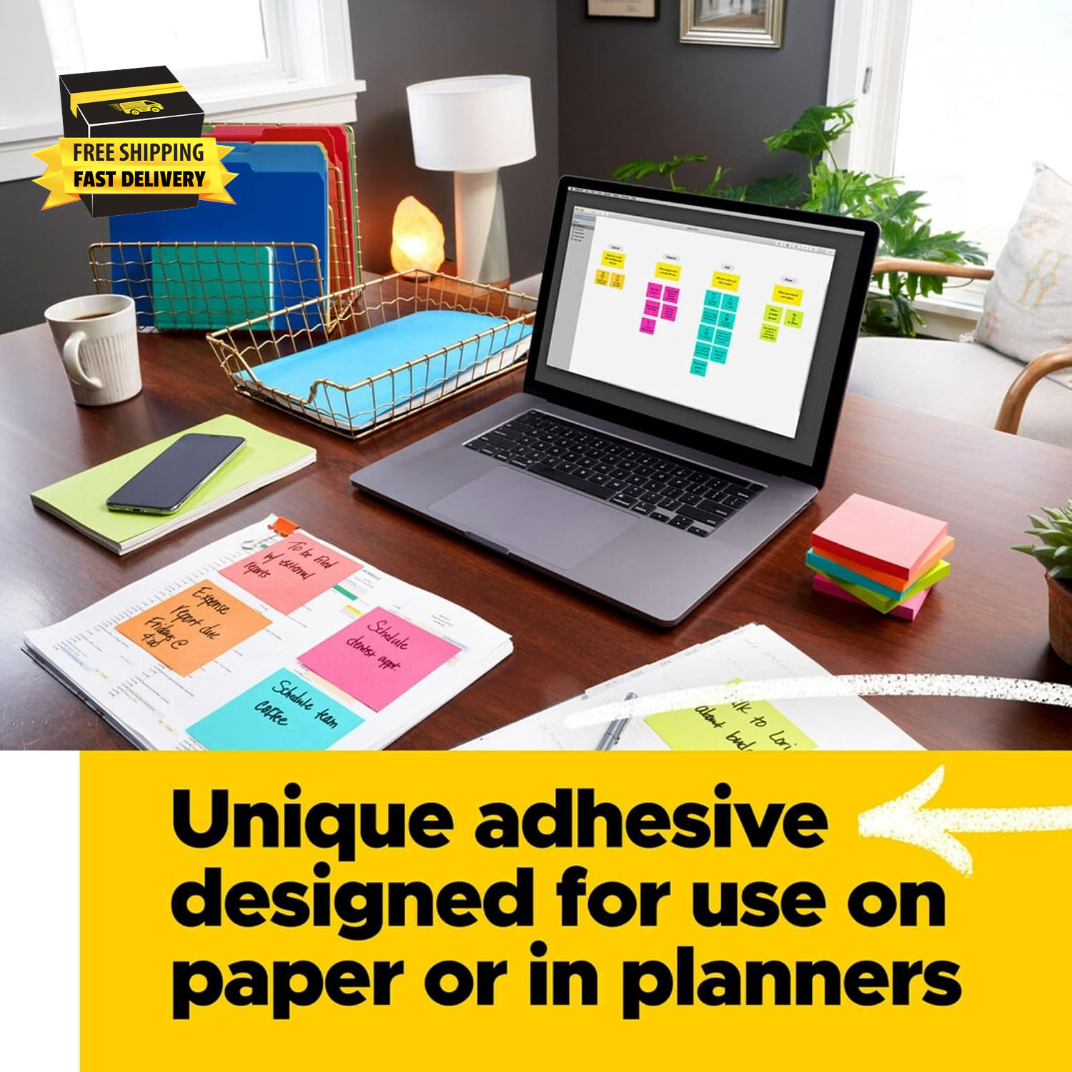 Post-It Notes, 3 X 3 In, Poptimistic Collection, 3 Lined Pads | School Supplies