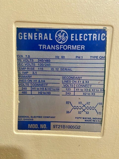 General Electric 40 hp motor with Transformer and Baldor Reliance Blower Motor