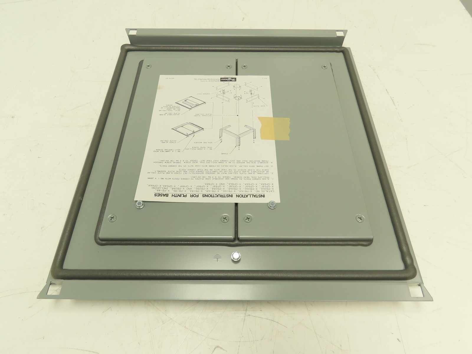 Hoffman X-GP66F Electrical Enclosure Fixed Steel Gland Plate 20×20″ Type 12 Gray