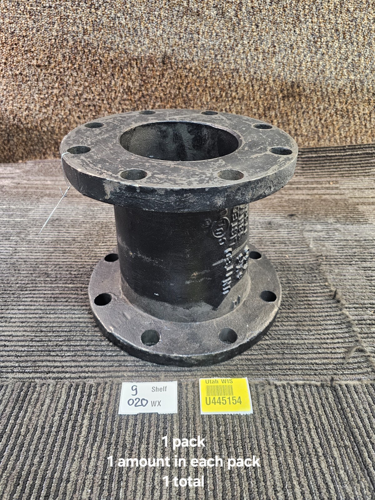 United 6in x 5in Concentric Reducer 150LB Duct Iron Flanged Pipe Fitting 250WWP