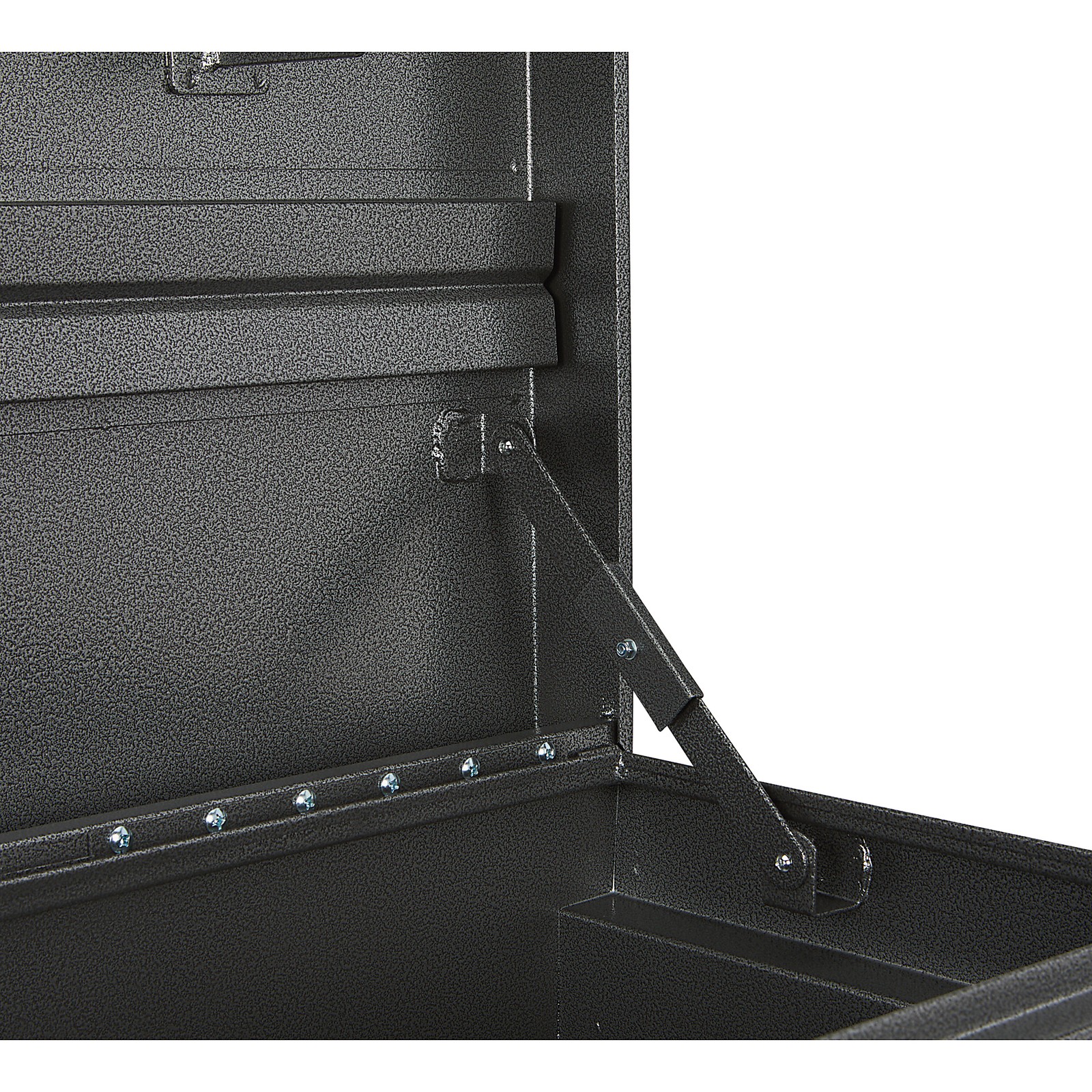 Ironton 36in. Carbon Steel Jobsite Box, Gray, 576 Cu. In. Capacity