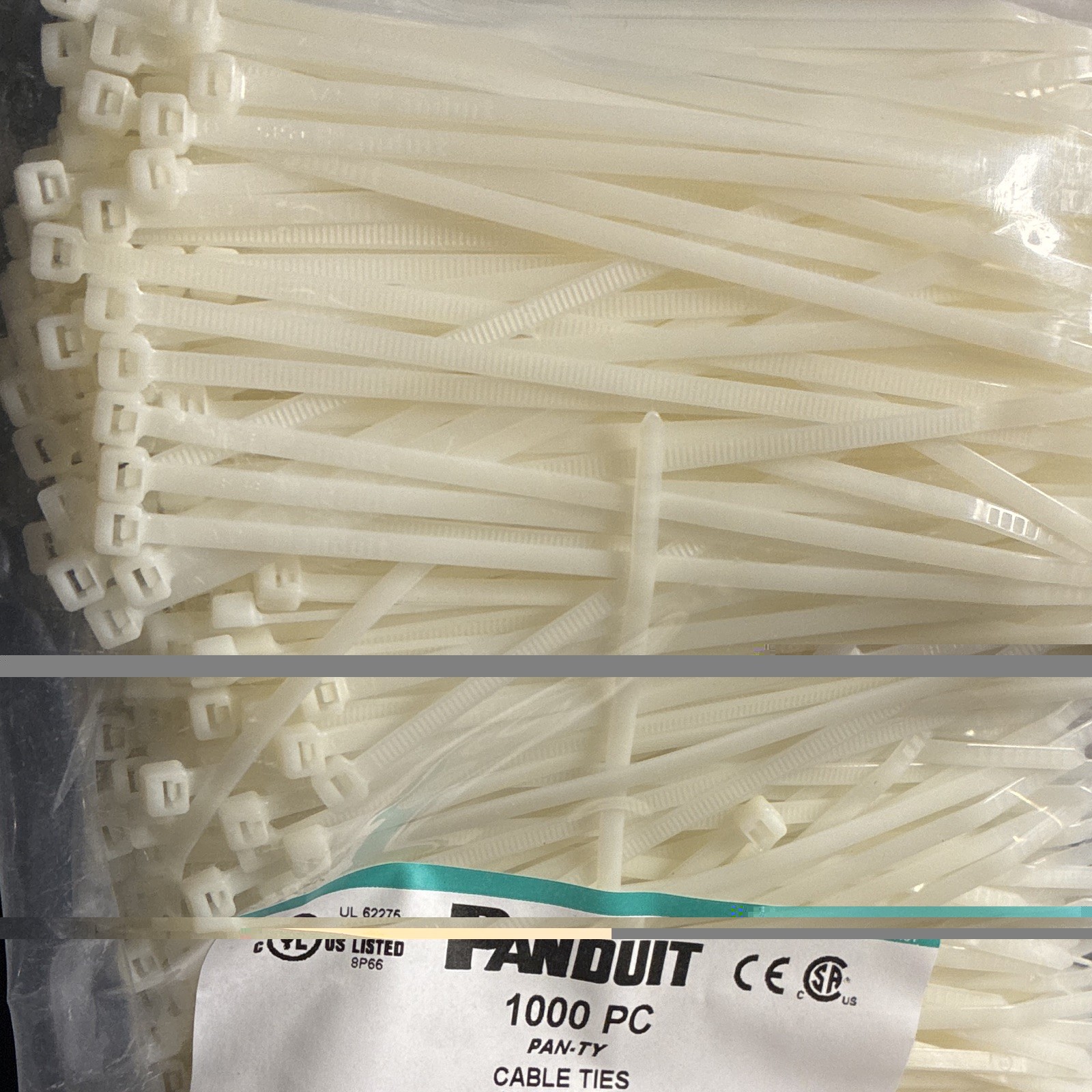 Panduit PLT1.5I-M Nylon Self-Locking Cable Ties 5.6in 40lb White 1000