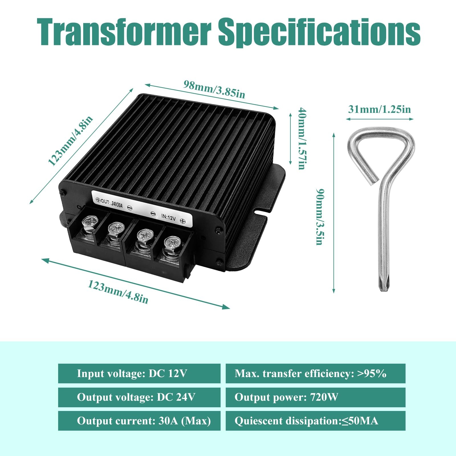 Mzhou Dc 12V To 24V Voltage Converter 30A 720W Voltage Converter 24V Voltage