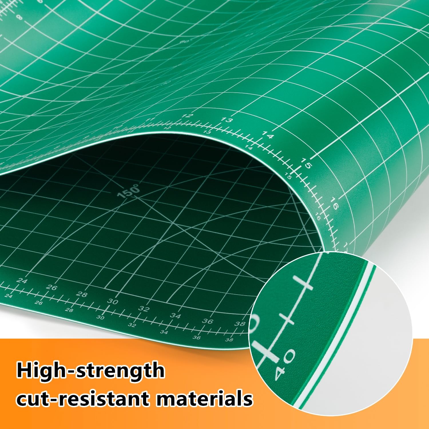 Ecraft 24″x36″ Self-Healing Sewing Mat: Large Double Sided 36″L x 24″W, Green