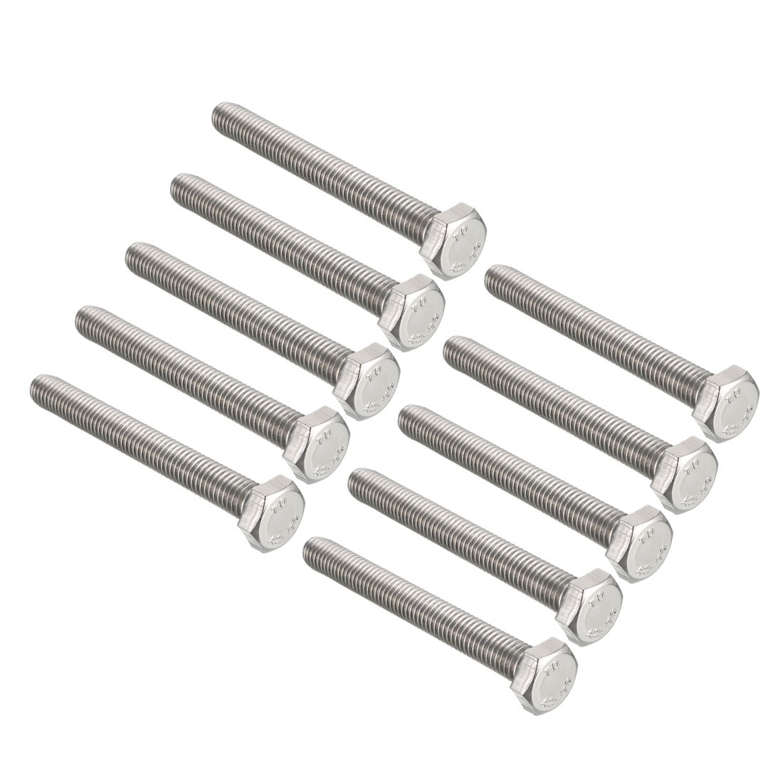 M8 x 70mm Hex Bolts 304 Stainless Steel Hexagon Screw Bolt 10pcs