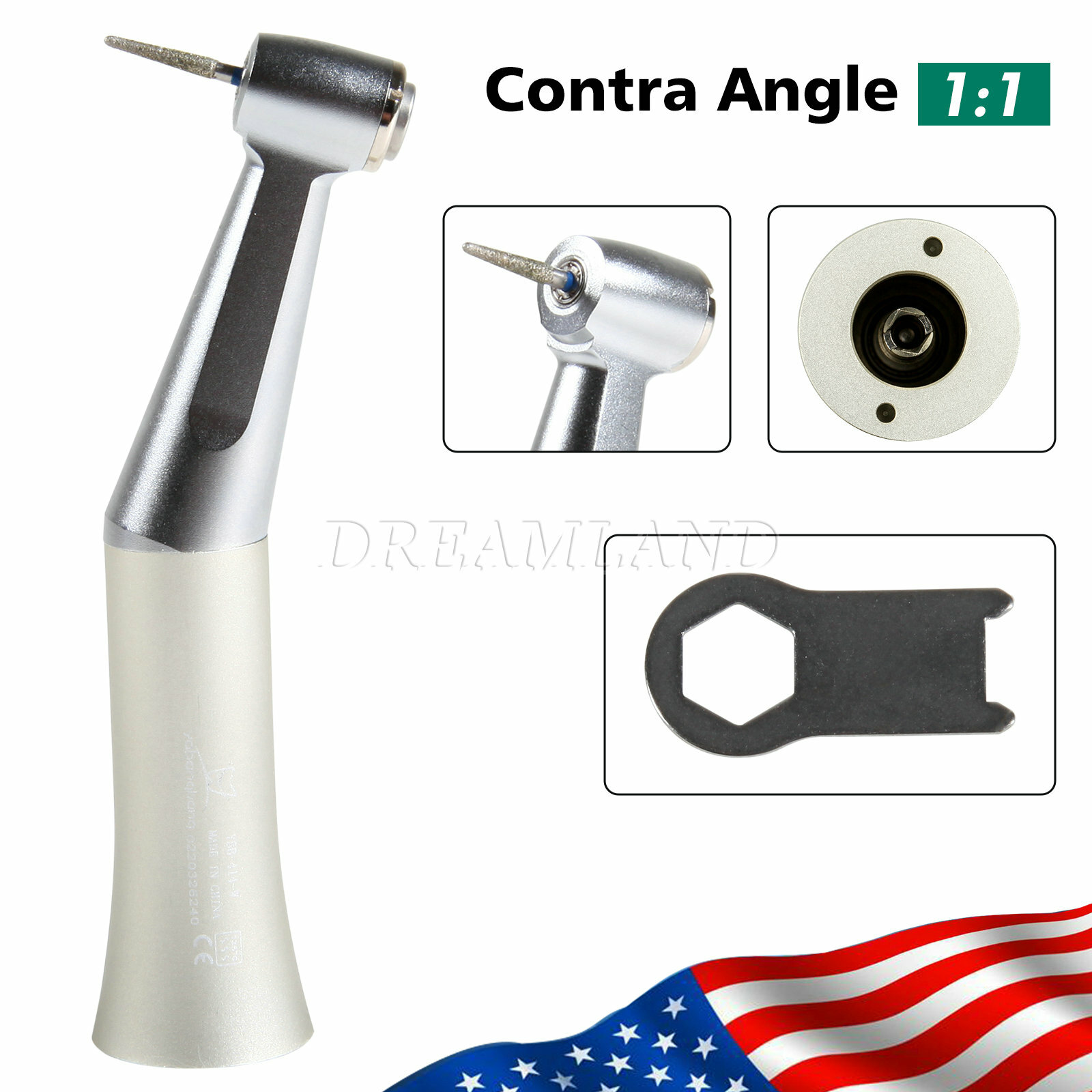 Dental Slow Speed E-type Contra Angle Handpiece fit NSK 1.6mm Friction Grip OEM