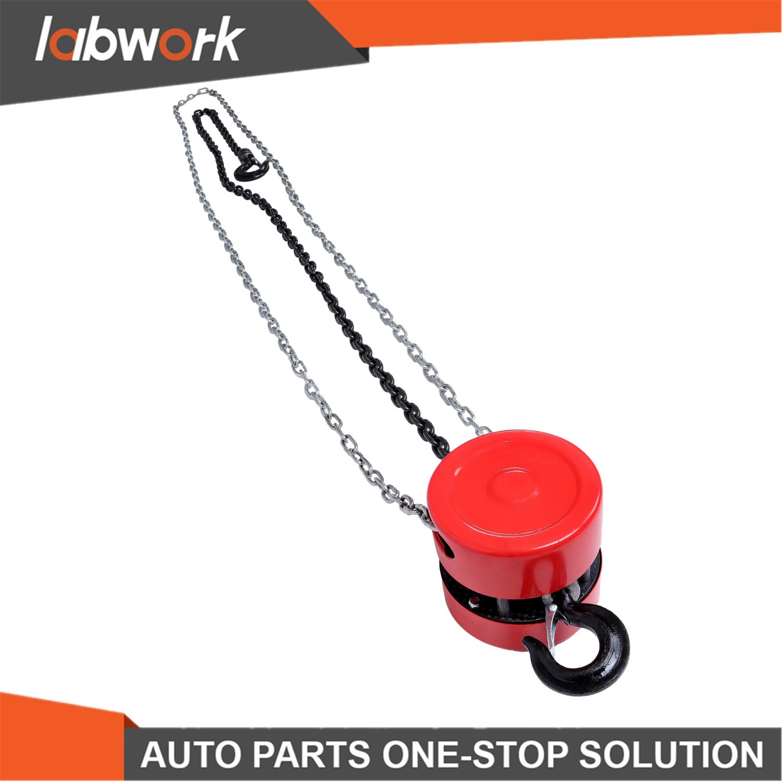 Labwork 2200lbs/1 Ton 8FT/2.4m Lift Manual Hoist G80 Chain w/ 2 Heavy Duty Hooks