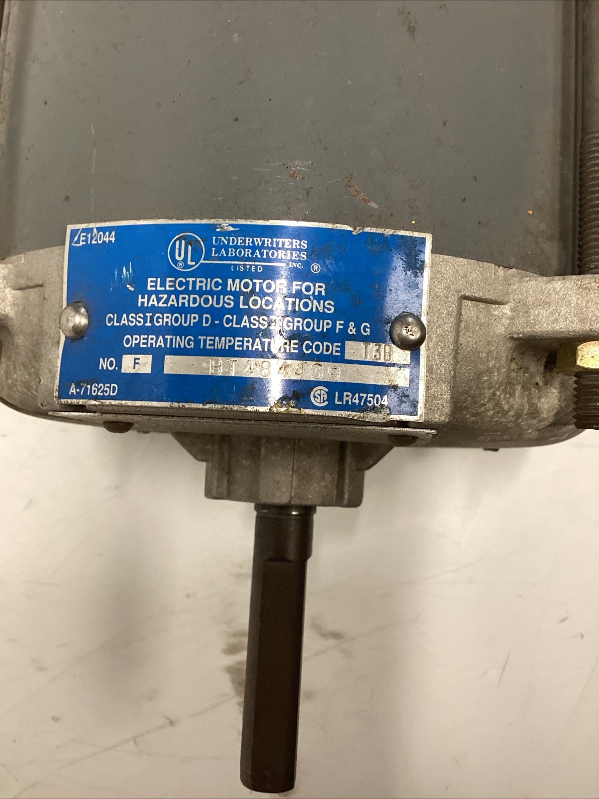 Marathon Electric Explosion Proof Motor 1/6 HP 56S11E5505F P T-220S