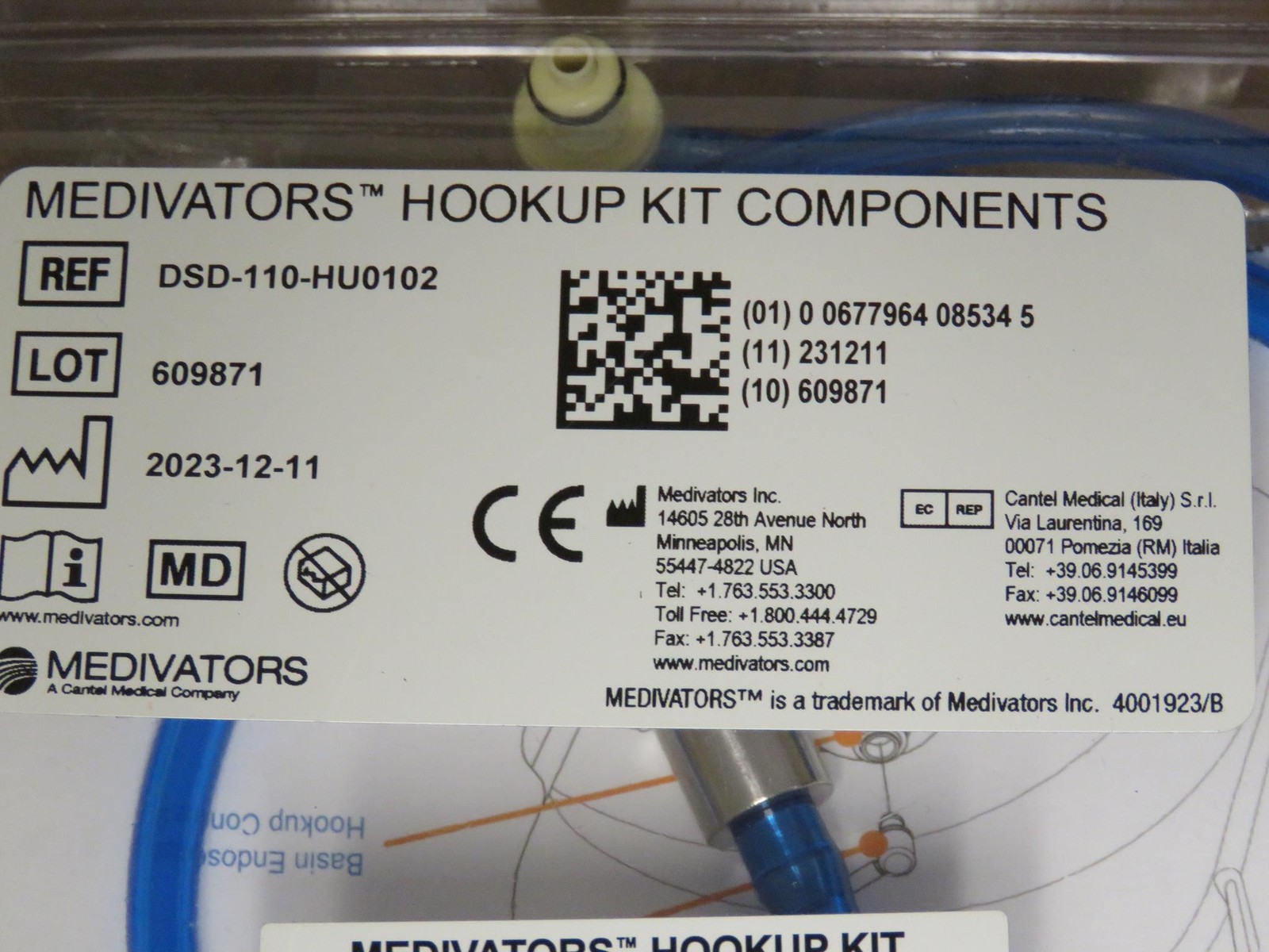 Medivators Advantage Plus DSD-110-HU0102 Olympus Scope Leak Test Hookup Kit NEW