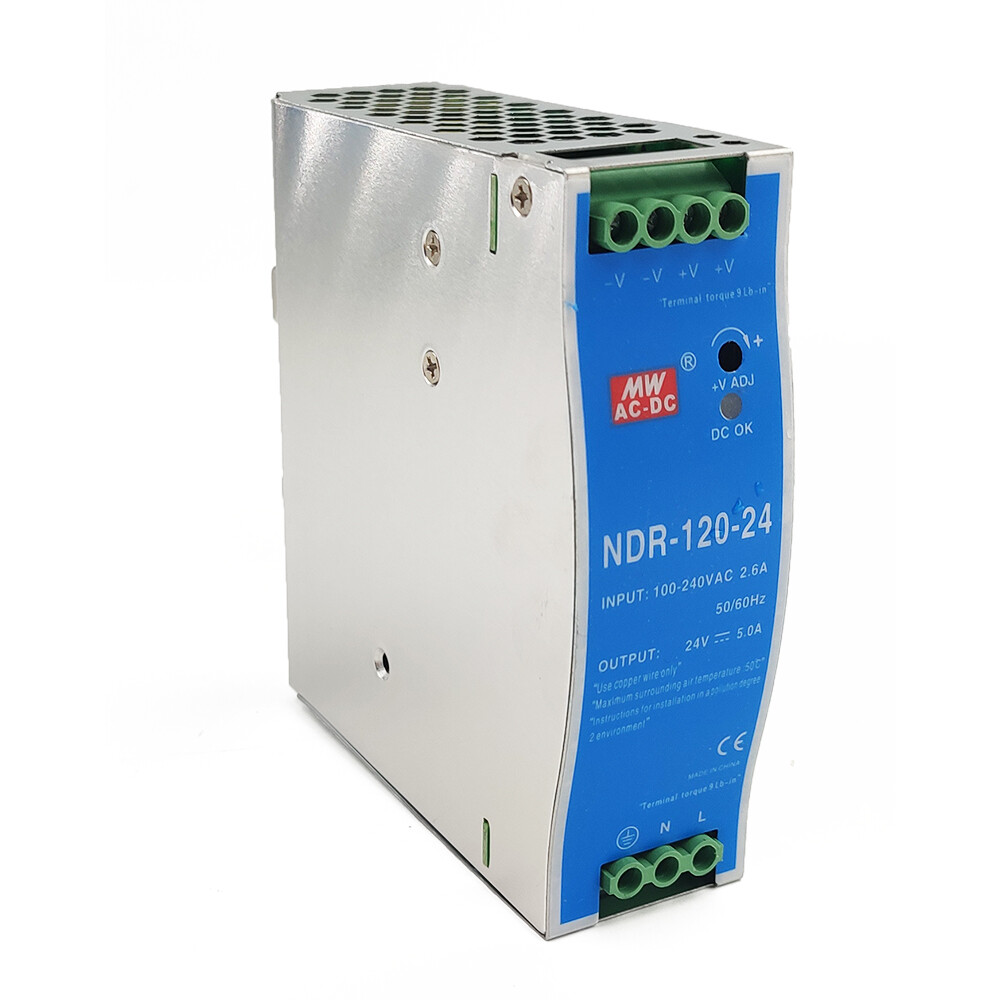 NEW Industrial DIN Rail Power Supply ouput 24 Volt 5 Amp 240 Watt NDR-120-24