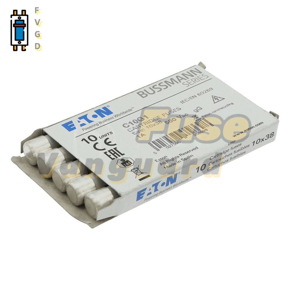10PCS NEW Eaton Bussmann Series 1A 500Vac Low Voltage Fuse C10G1